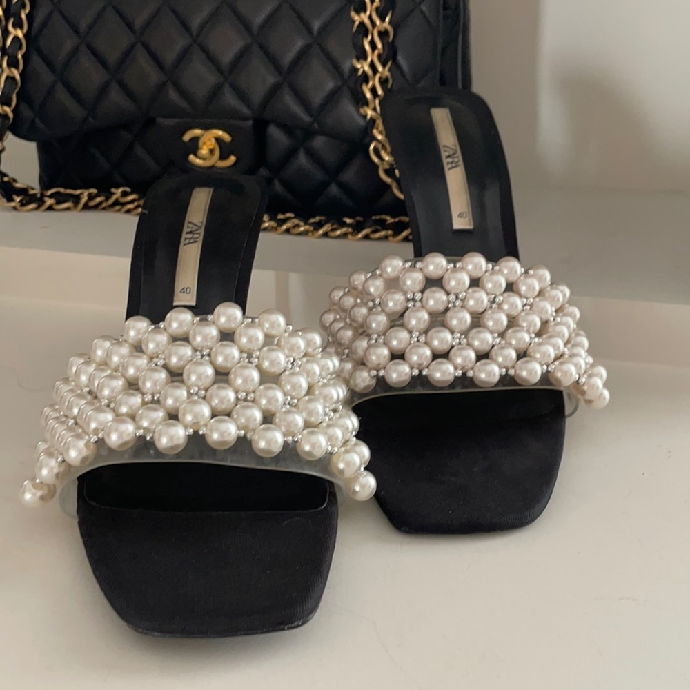 sold out ZARA pearl heels